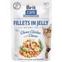 BRIT CARE Cat Fillets in Jelly Chicken&Cheese - filetky v želé s výběrovým kuřátkem a sýrem, 85g 