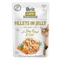 BRIT CARE Cat Fillets in Jelly with Trout&Cod - filetky v želé s treskou a pstruhem, 85g 